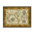 thumbnail image 1 of Trademark Fine Art Vision Studio Antique World Map Framed Canvas Wall Art - 18x24, 1 of 5