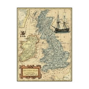 Vision Studio 'British Isles Map' Canvas Art