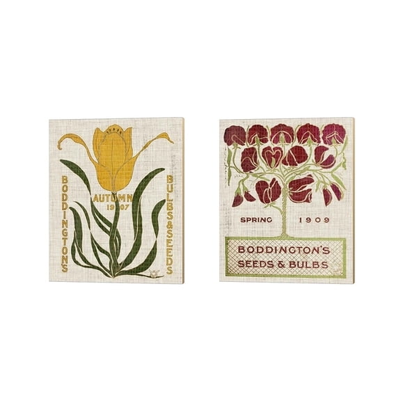 Vision Studio 'Flower Seed Packs' Canvas Art (Set of 2)