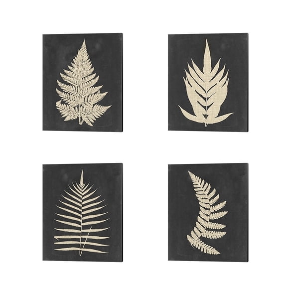 Vision Studio 'Linen Fern' Canvas Art (Set of 4)