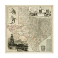 thumbnail image 1 of Trademark Fine Art Vision Studio Map Of Texas Canvas Wall Art - 35x35, 1 of 5