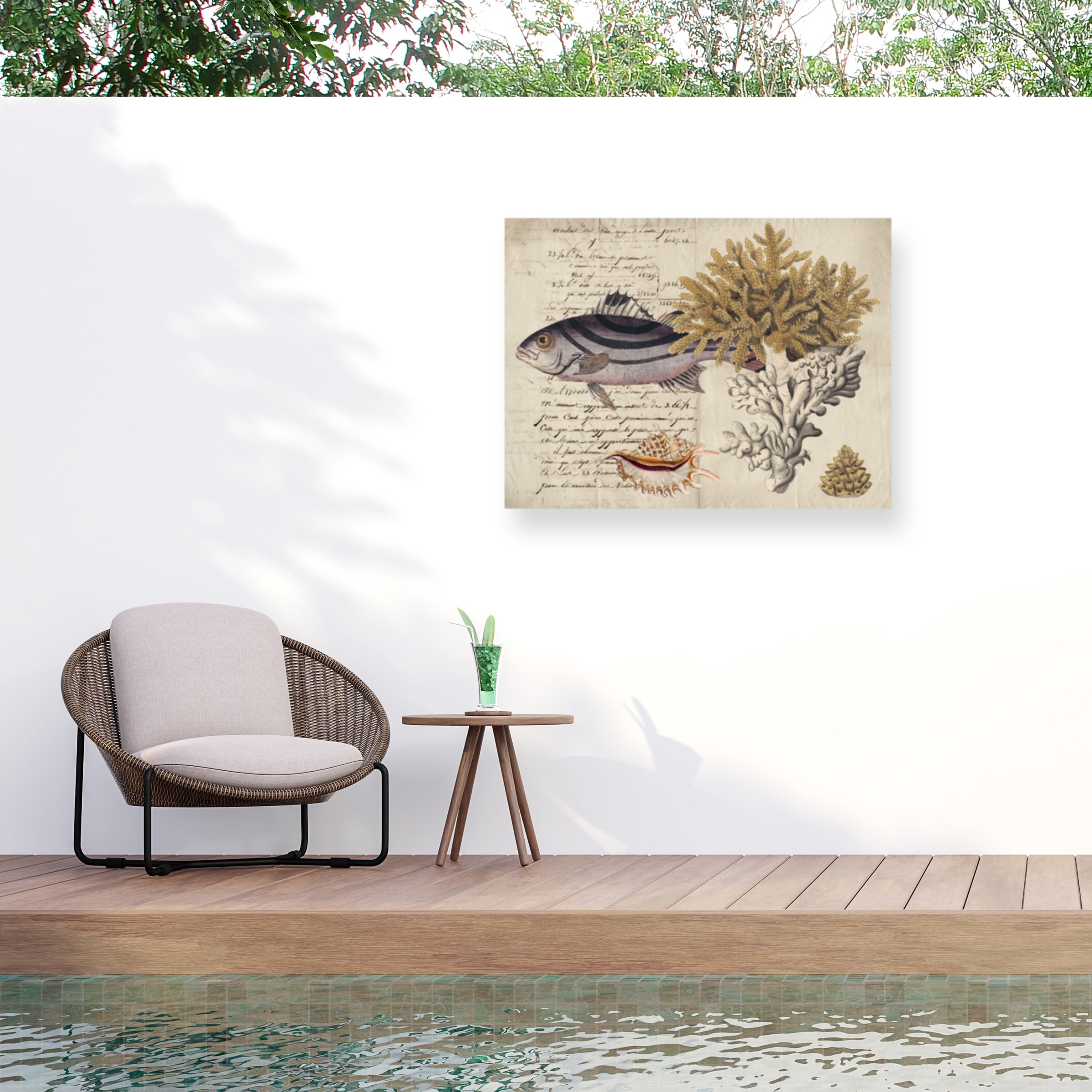 Vision Studio 'Sea Life Journal III' Outdoor Canvas 24x32