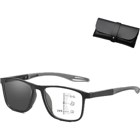 Vision Sync Glasses, Auto Focus Varifocal Glasses, Smart Adaptive Eyewear with UV & Anti Blue Light Protection(gray,3.0X)