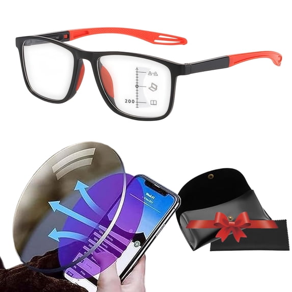 Vision Sync Glasses, Lightweight Reading Glasses with No-Line Blue Light Blocking Lenses for Computer Use