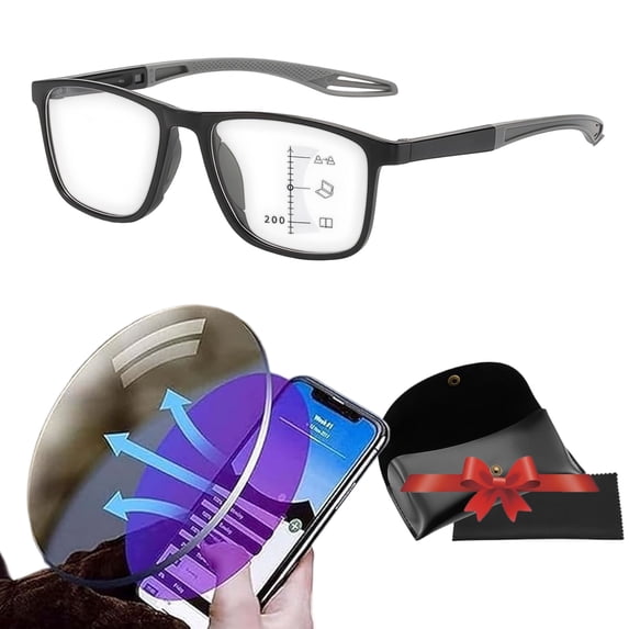Vision Sync Glasses, Lightweight Reading Glasses with No-Line Blue Light Blocking Lenses for Computer Use