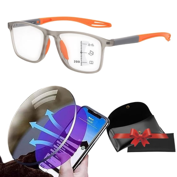 Vision Sync Glasses, Lightweight Reading Glasses with No-Line Blue Light Blocking Lenses for Computer Use