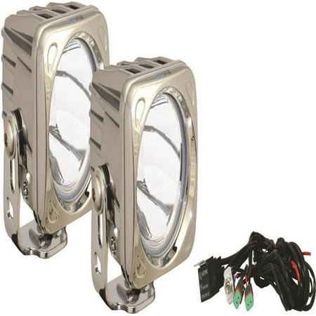 Vision X Lighting 9130729 Optimus Square Chrome 1 10w LED 10 Degree Narrow 2 Light Kit