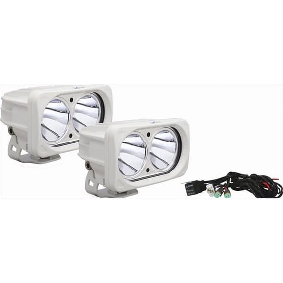 Vision X Lighting 9131719 Optimus Square White 2 10w LEDs 10 Degree Narrow 2 Light Kit