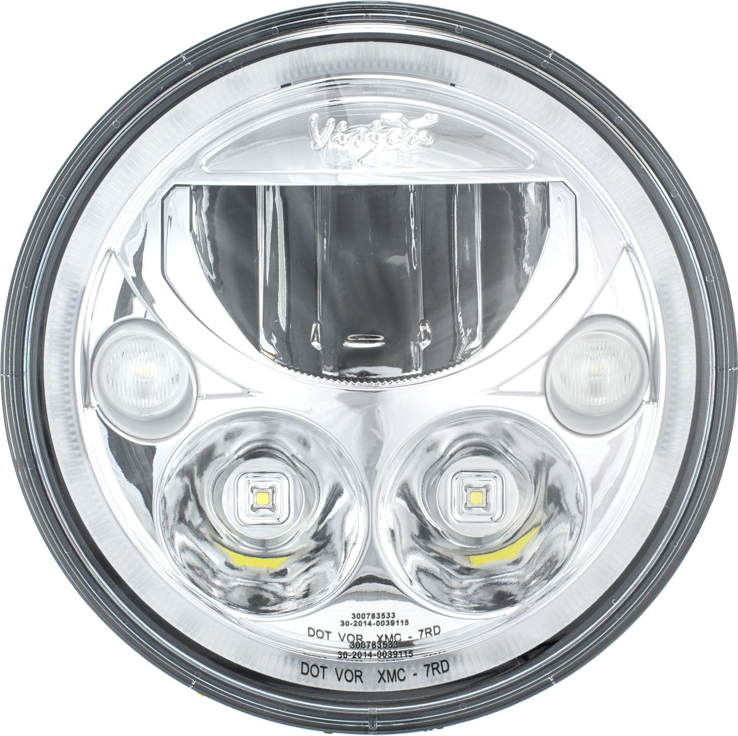 Vision X Lighting XMC-7RD 7 in. Single Round VX LED Headlight with  Low-High-Halo 