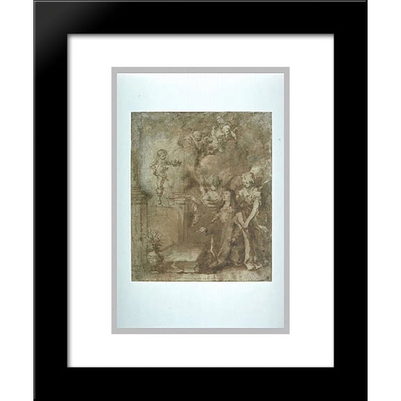 Vision of a nun 20x24 Framed Art Print by Murillo, Bartolome