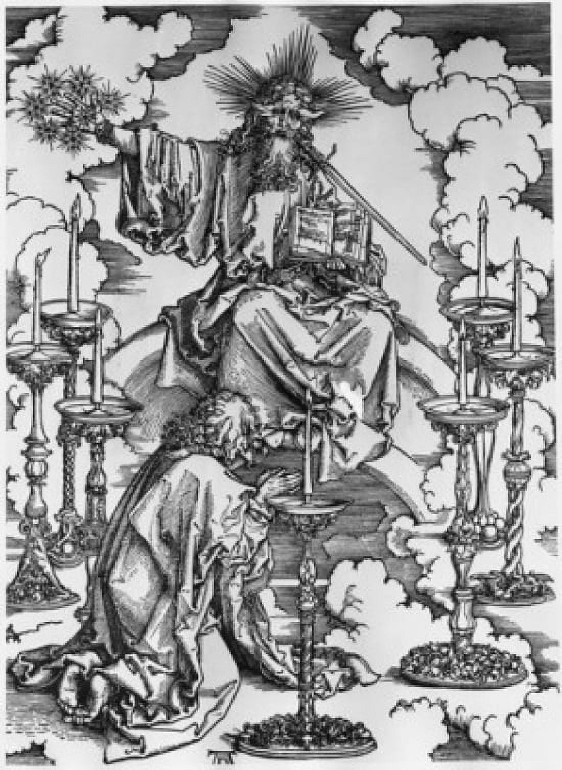 Vision of the Seven Candlesticks Albrecht Durer (1471-1528 German) Engraving Canvas Art - Albrecht Durer (24 x 36)