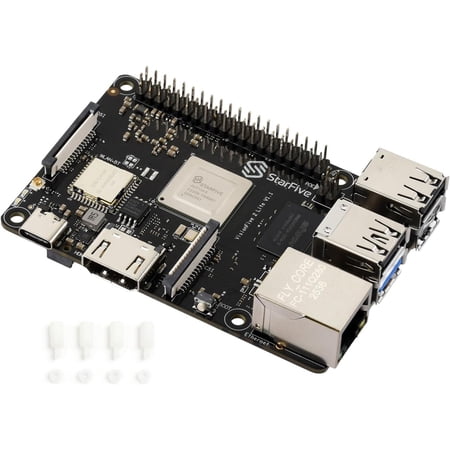 VisionFive2 Lite RISC-V Single Board Computer, JH-7110S Processor with Integrated 3D GPU, Based on Linux, 4GB RAM, Includes WiFi Module, eMMC Flash NOT Included, Board ONLY