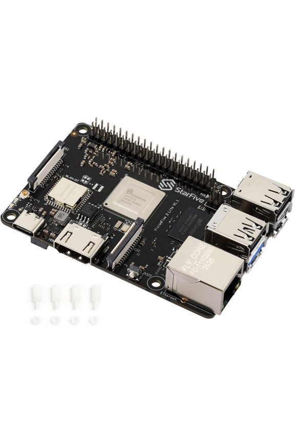 VisionFive2 Lite RISC-V Single Board Computer, JH-7110S Processor with Integrated 3D GPU, Based on Linux, 4GB RAM, Includes WiFi Module, eMMC Flash NOT Included, Board ONLY