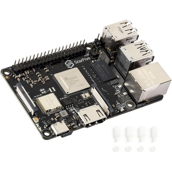 VisionFive2 Lite RISC-V Single Board Computer, JH-7110S Processor with Integrated 3D GPU, Based on Linux, 8GB RAM, Includes WiFi Module, eMMC Flash NOT Included, Board ONLY