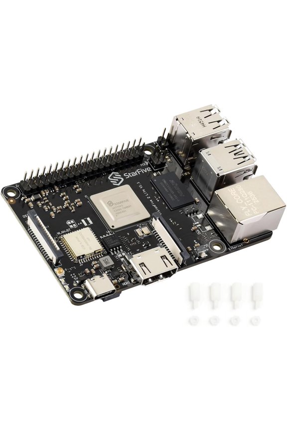 VisionFive2 Lite RISC-V Single Board Computer, JH-7110S Processor with Integrated 3D GPU, Based on Linux, 8GB RAM, Includes WiFi Module, eMMC Flash NOT Included, Board ONLY
