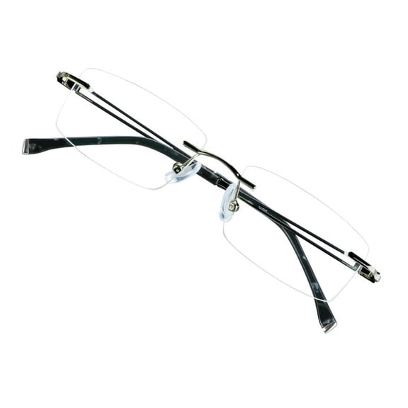 VisionGlobal Anti-Glare Blue Light Blocking Eyeglasses (Frameless, +4.00 Magnification)