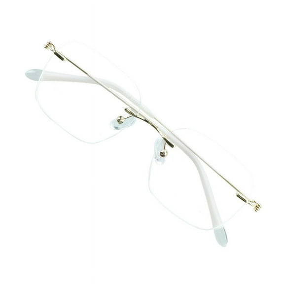 VisionGlobal Anti-Glare Blue Light Blocking Eyeglasses (Frameless, No Magnification)