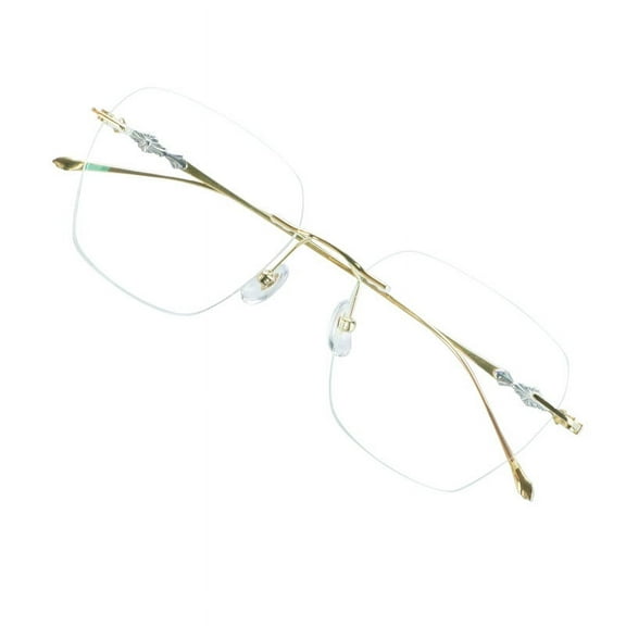 VisionGlobal Anti-Glare Blue Light Blocking Eyeglasses (Frameless, No Magnification)