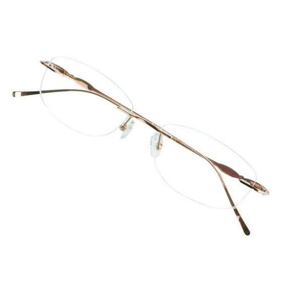 VisionGlobal Anti-Glare Blue Light Blocking Reading Glasses (Frameless, No Magnification)