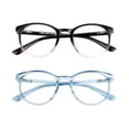 thumbnail image 1 of VisionGlobal Blue Light Blocking Eyeglasses 2-Pack (Round Frame, No Magnification), 1 of 6