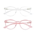 thumbnail image 1 of VisionGlobal Blue Light Blocking Glasses 2-Pack (Round Frame, +2.50 Magnification), 1 of 6