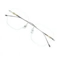 thumbnail image 1 of VisionGlobal Pure Titanium Frame for men/women Blue Light Blocking,Hand-set Diamond Fashion Glasses (Silver Clear, 2.50 Magnification), 1 of 5