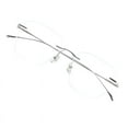 thumbnail image 1 of VisionGlobal Pure Titanium Frame for men/women Blue Light Blocking,Hand-set Diamond Fashion Glasses (Sliver Clear, 1.50 Magnification), 1 of 5