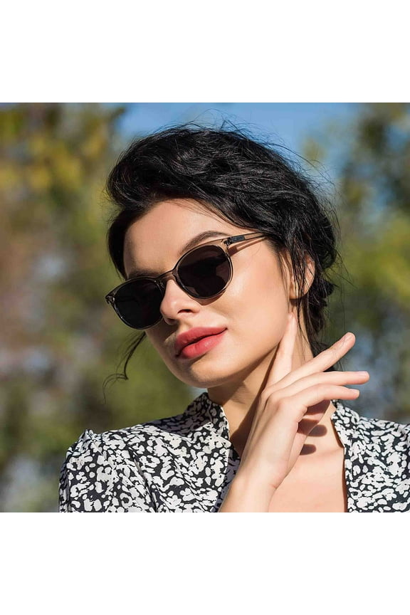 Women's Oval Frame Reading Sunglasses, Pink-Clear Gray, 2- Count