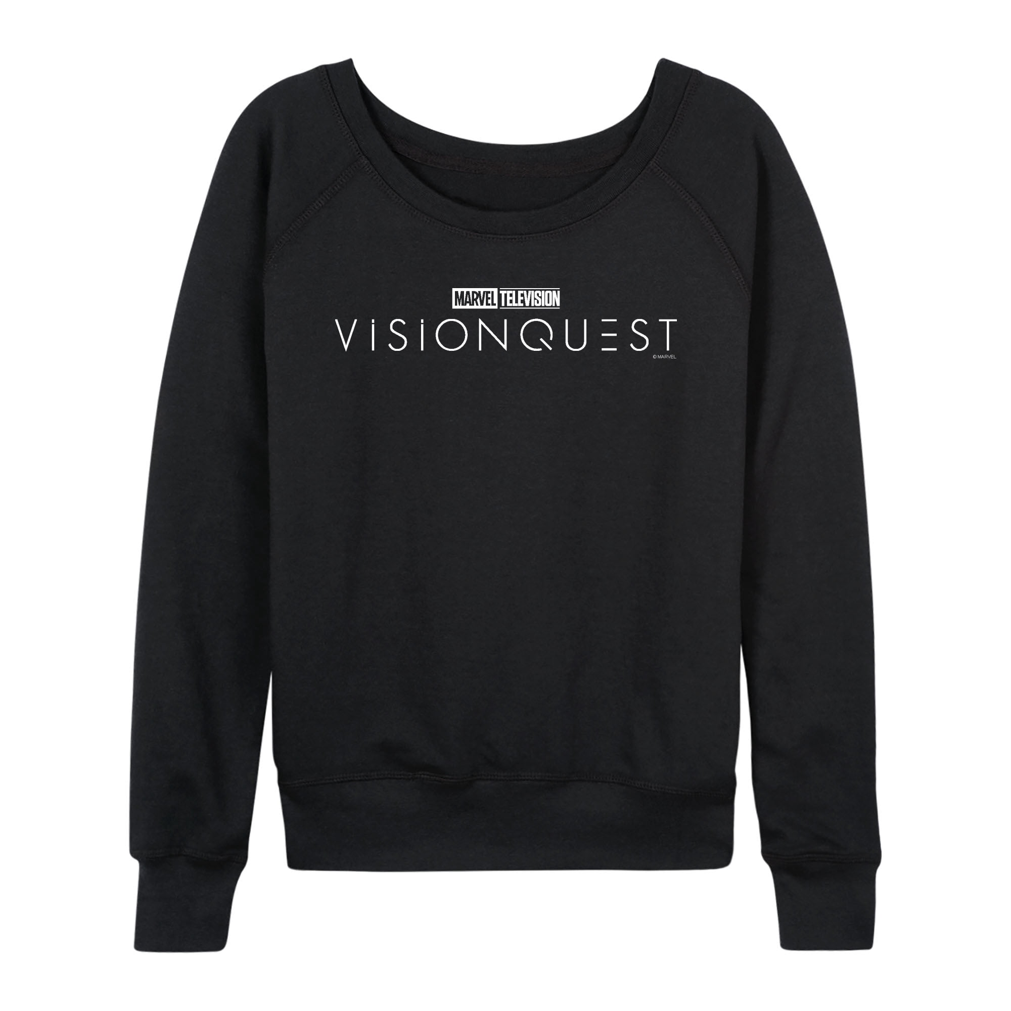 VisionQuest - Logo Lightweight French Terry Wide Neck Long Sleeve ...