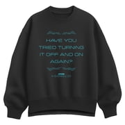 VisionQuest - Turning Off And On Womens Oversized Fleece Crew Sweatshirt