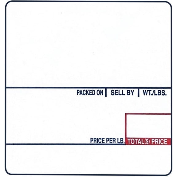 VisionTechShop LST-8020 Printing Scale Label, 58 x 60 mm, UPC/Ingredients 12 Rolls of 500 Labels