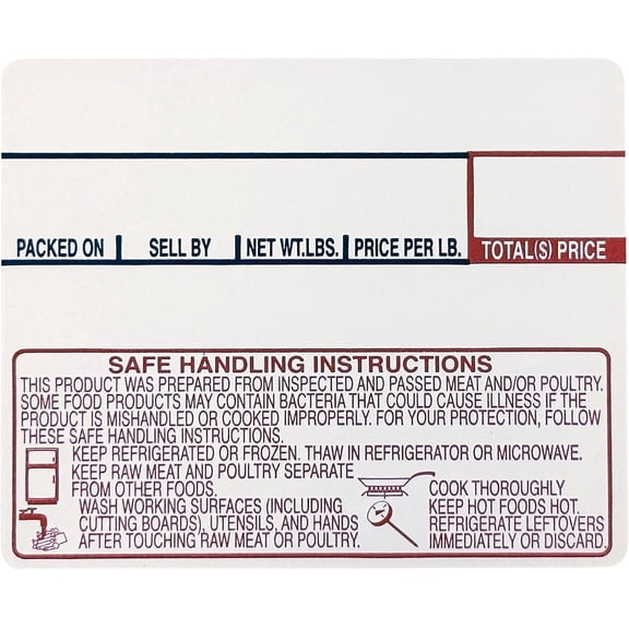 VisionTechShop LST-8030 Printing Scale Label, 58 x 50 mm, Non-UPC/Safe Handling, 12 Rolls Per Case