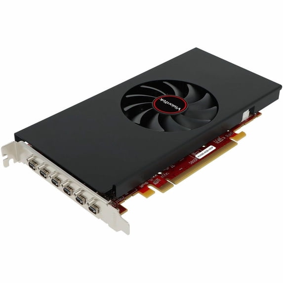 VisionTek AMD Radeon RX 580 Graphic Card - 8 GB GDDR5 - 3840 x 2160 - 1.24 GHz Core - 256 bit Bus Width - PCI Express 3.0 x16 - DisplayPort - 6 x Mini DisplayPort - Mini DisplayPort - Fan Cooler - ...