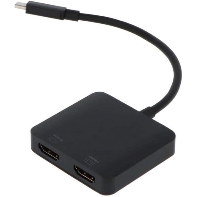 X2 Adapter VisionTek USB-C to HDMI x2 Adapter, Black - Walmart Business Supplies