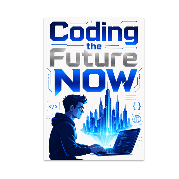 Visionary Modern Coding Decor - Coder Enthusiast - 13x19 Poster Print