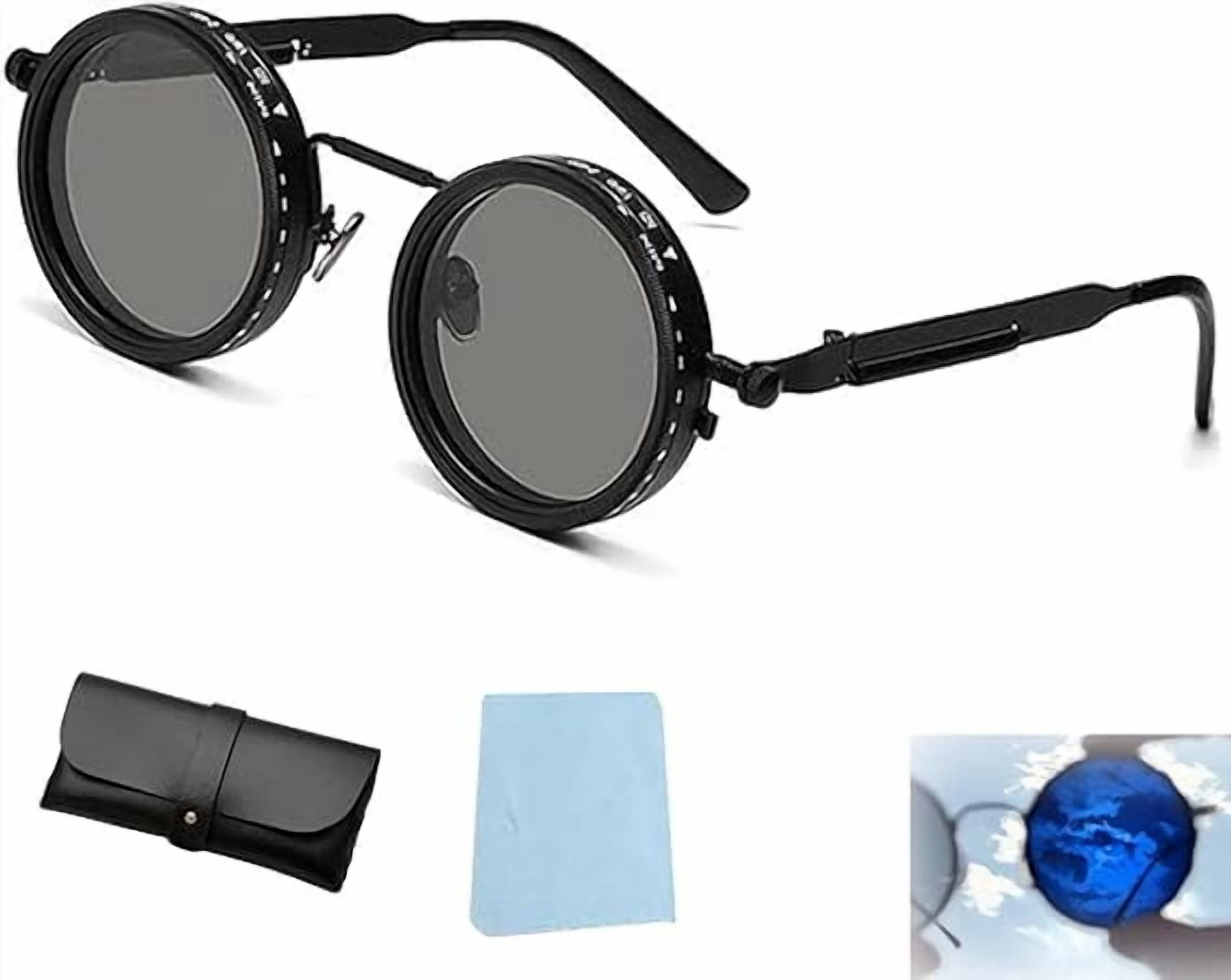 Polarized Round Sunglasses with UV Protection, Tritan Plastic Frame SwimZip Kid main image 4