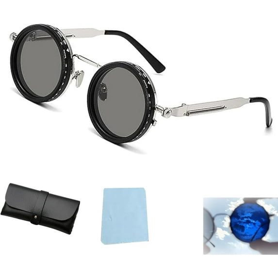 Sunglasses,1-9 Gears Adjustable Photochromic Sunglasses with Built-in ND Filter