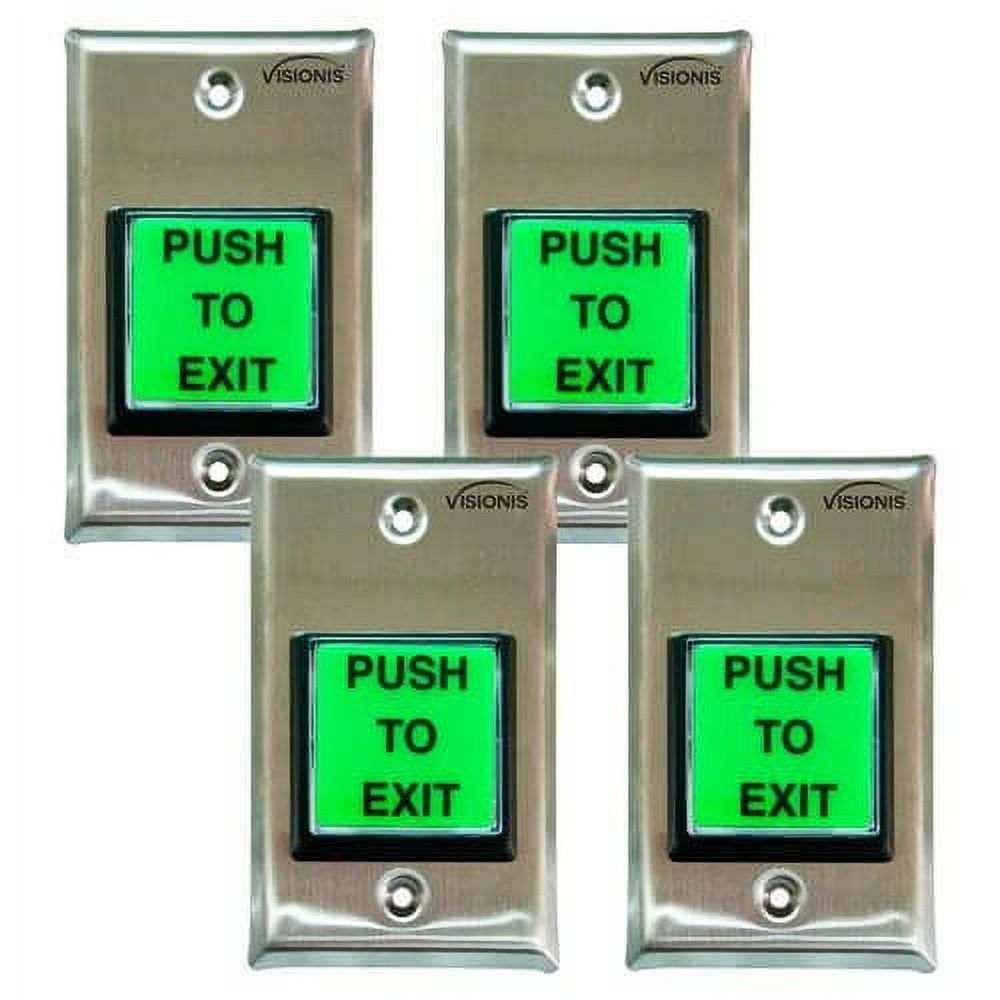 Green Square Push to Exit button for Door Access Control - Visionis