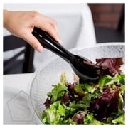 Visions 10 1/2 Black Disposable Plastic Tongs - 36/Case
