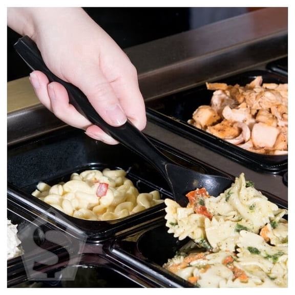 Visions 10" Black Disposable Plastic Serving Spoon - 72/Case