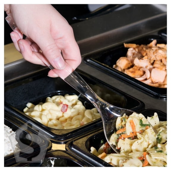 Visions 10" Clear Disposable Plastic Serving Spoon - 72/Case