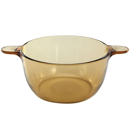 Visions 1055279 VS2.5 2.5qt/2.4L Amber Glass Stewpot