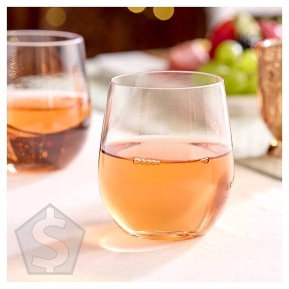 Visions 12 oz. Clear Plastic Stemless Wine Glass - 64/Case