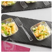 Visions 4 Clear Plastic Tasting Fork - 500/Case
