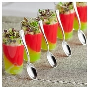 Visions 4 Silver Plastic Tasting Spoon - 400/Case