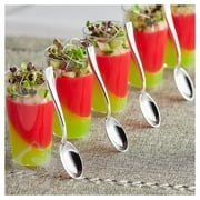 Visions 4 Silver Plastic Tasting Spoon - 400/Case