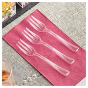 Visions 5 Clear Plastic Tasting Fork - 500/Box