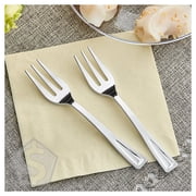Visions 5 Silver Plastic Tasting Fork - 400/Box