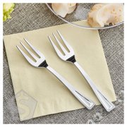 Visions 5 Silver Plastic Tasting Fork - 400/Box