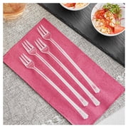 Visions 6 Clear Plastic Tasting Fork - 400/Box